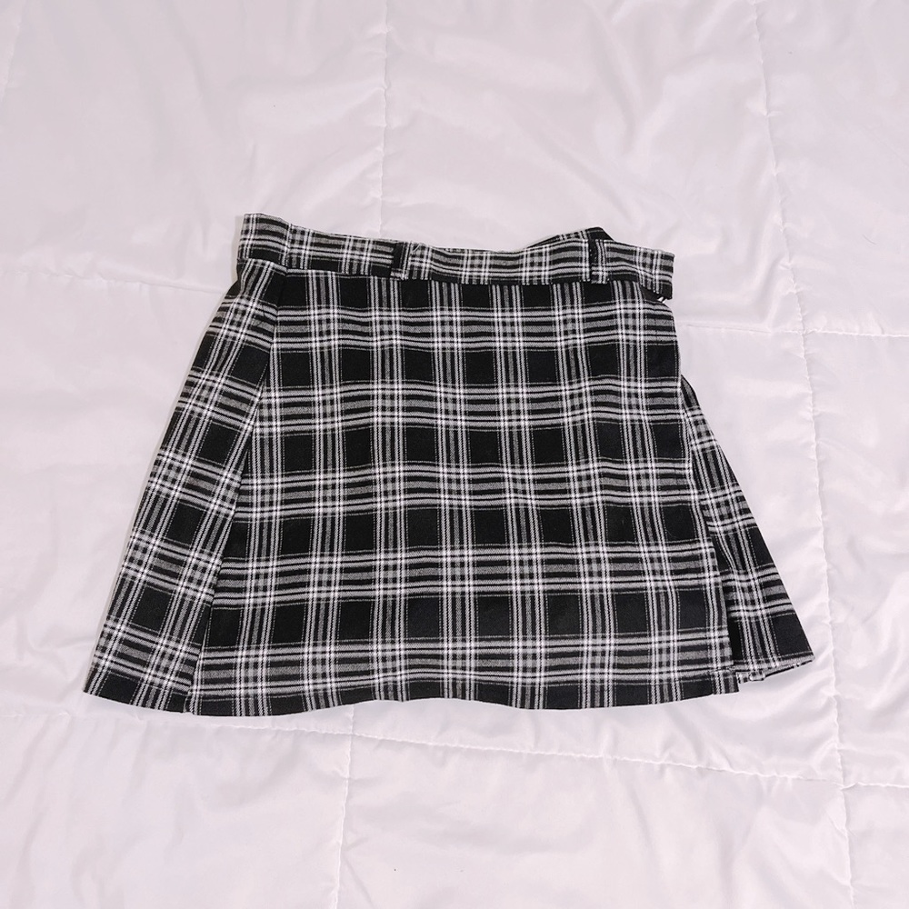 Black and White Striped Skirt
